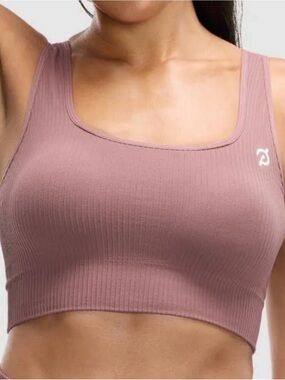 Peloton Ribbed Square-Neck Sports Bra